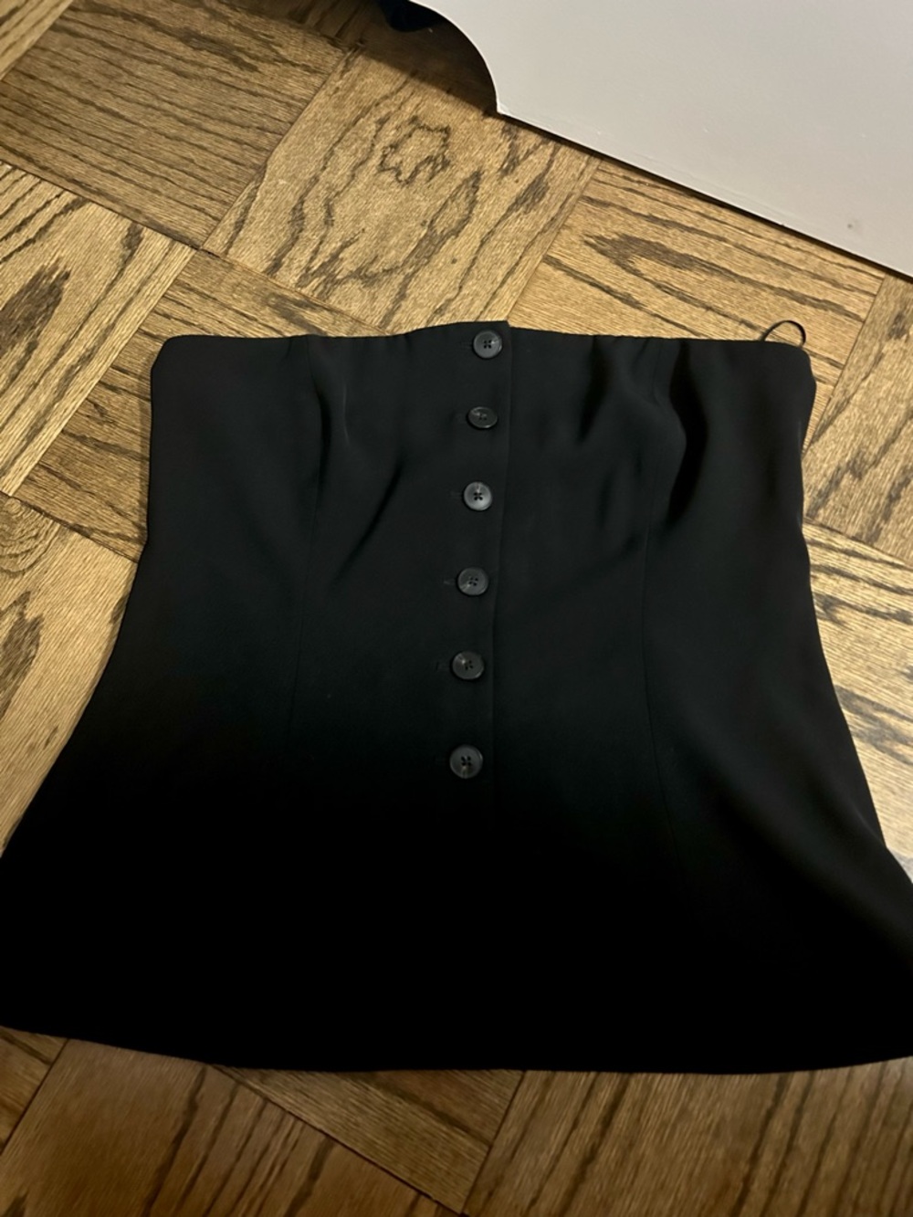 French Connection Black Strapless Corset Top in great condition